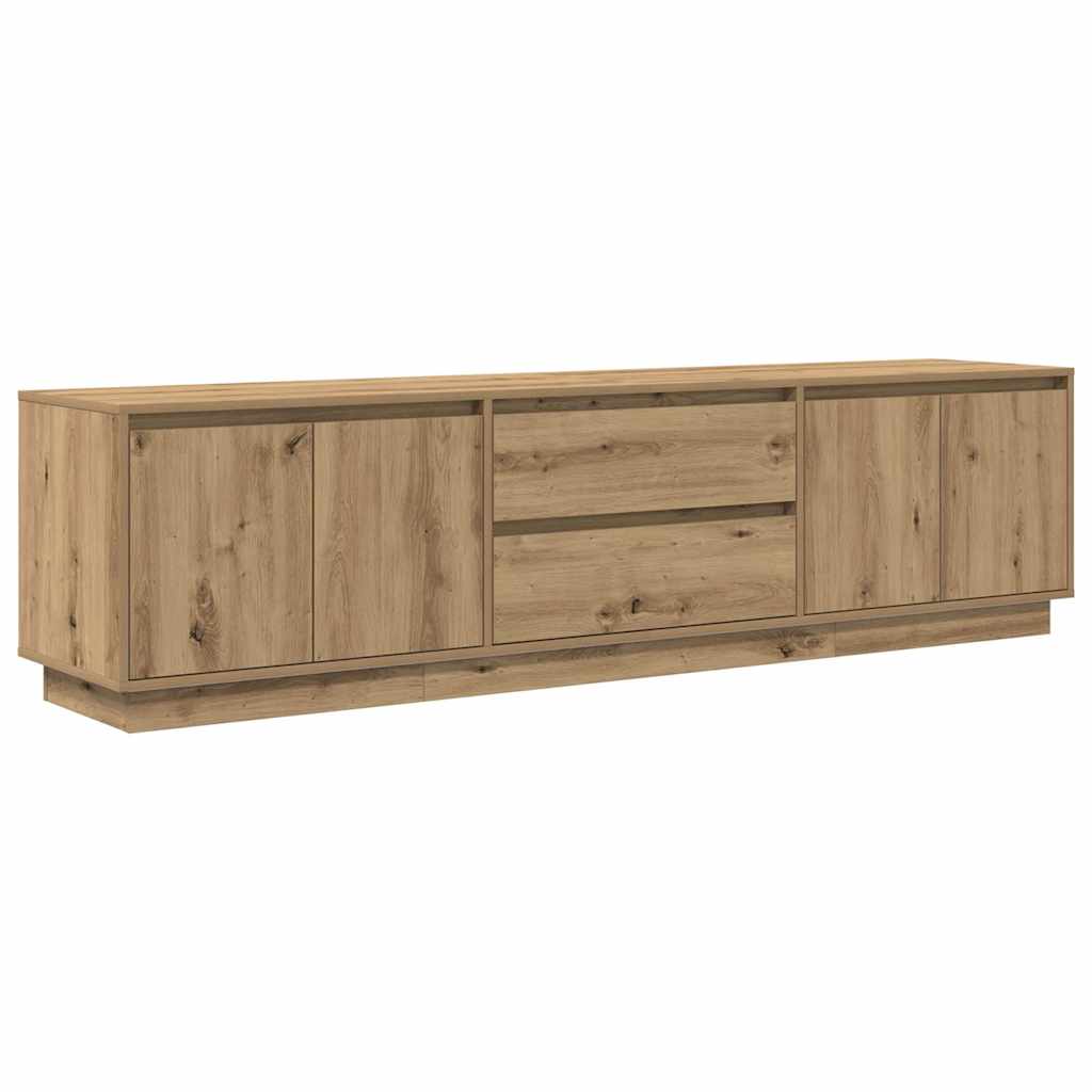 TV ormarić s LED svjetlima Artisan hrast 193,5x41x50 cm