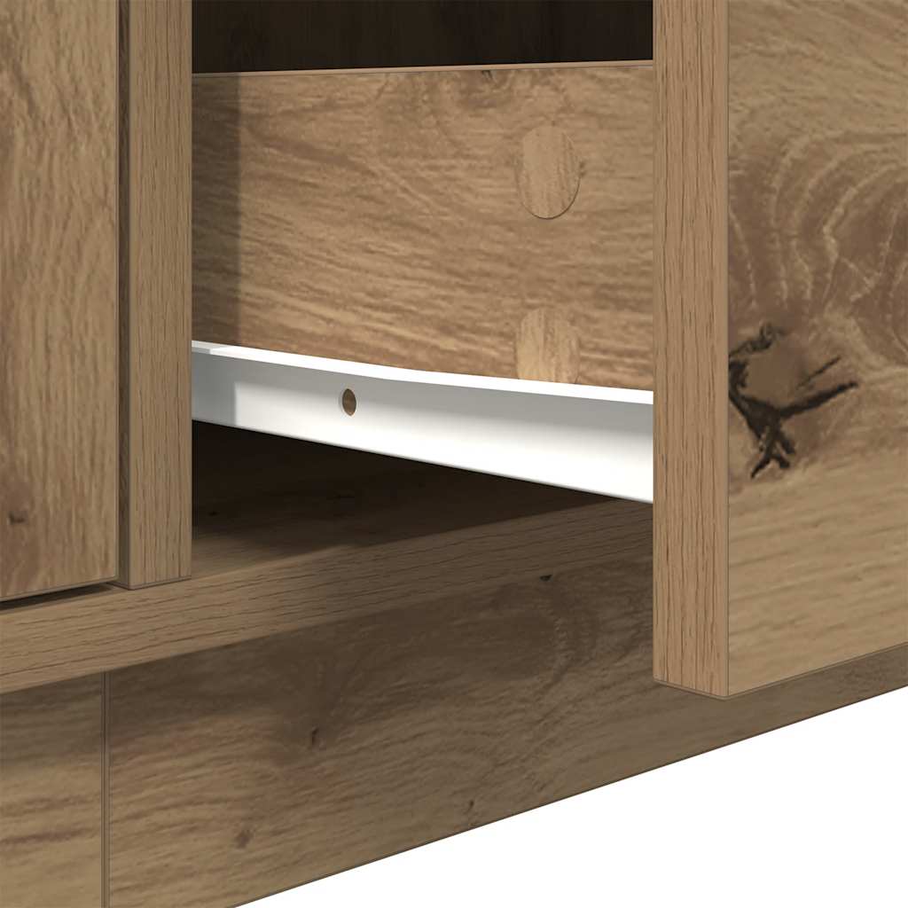 TV ormarić s LED svjetlima Artisan hrast 193,5x41x50 cm