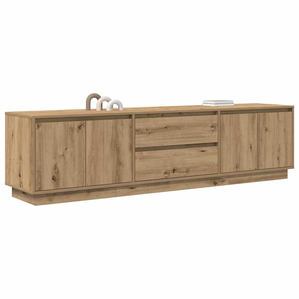 TV ormarić s LED svjetlima Artisan hrast 193,5x41x50 cm