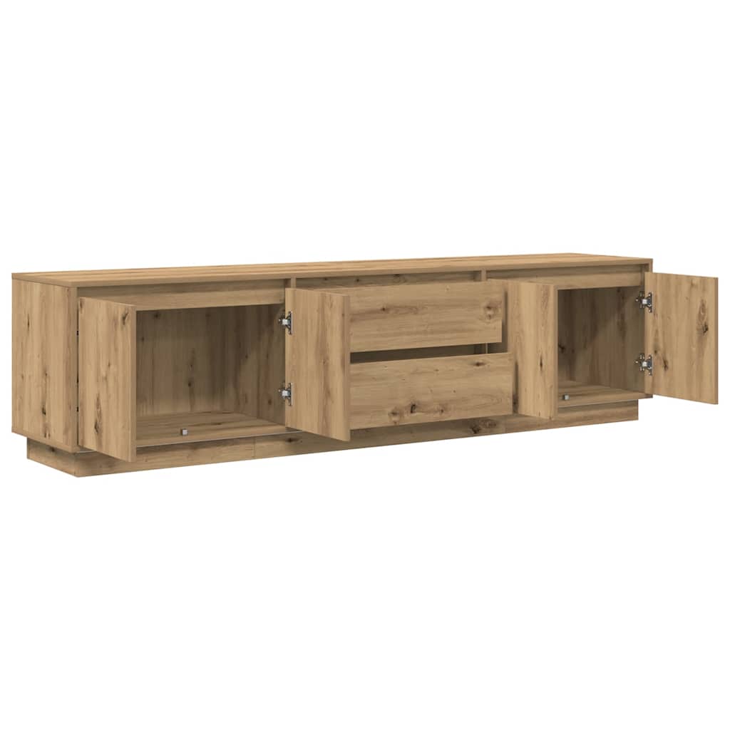 TV ormarić s LED svjetlima Artisan hrast 193,5x41x50 cm