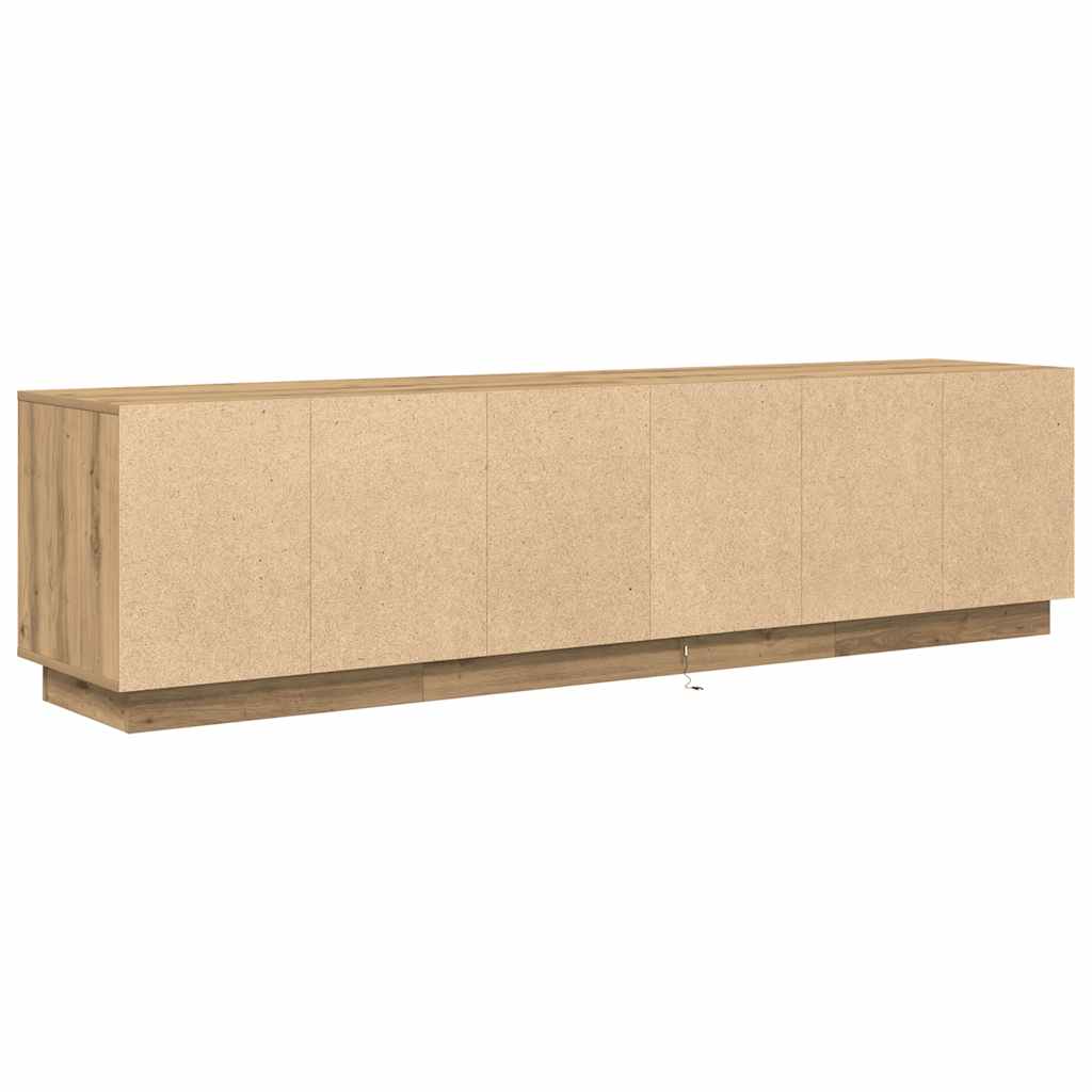 TV ormarić s LED svjetlima Artisan hrast 193,5x41x50 cm