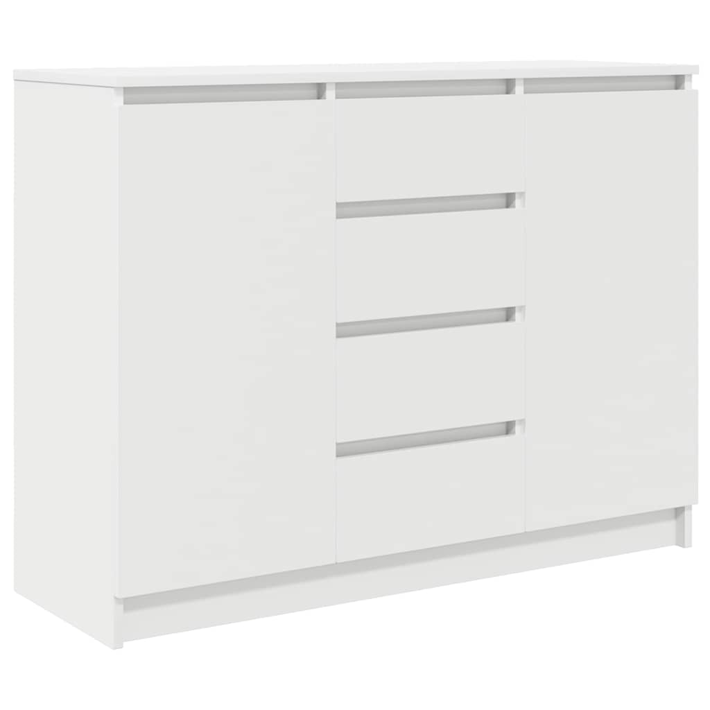 Komoda s ladicama bijela 100,5x35x76 cm konstruirano drvo