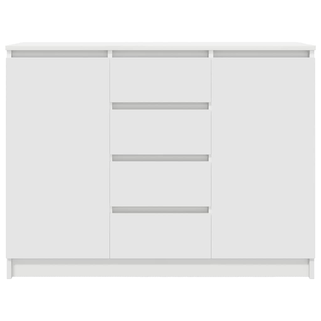 Komoda s ladicama bijela 100,5x35x76 cm konstruirano drvo