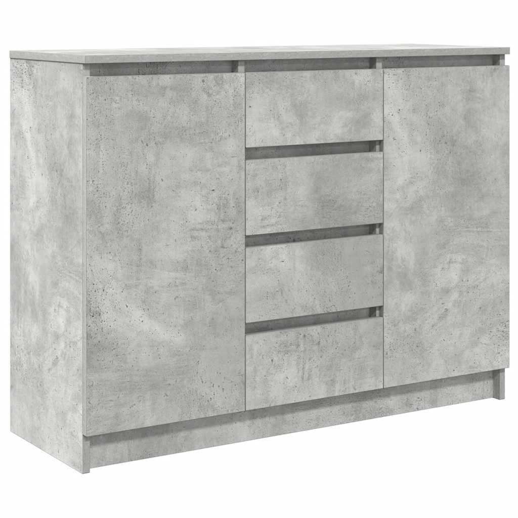 Komoda s ladicama beton siva 100,5x35x76 cm konstruirano drvo