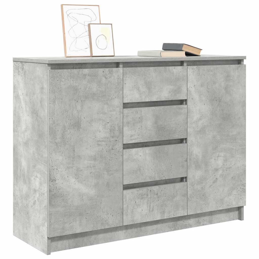 Komoda s ladicama beton siva 100,5x35x76 cm konstruirano drvo