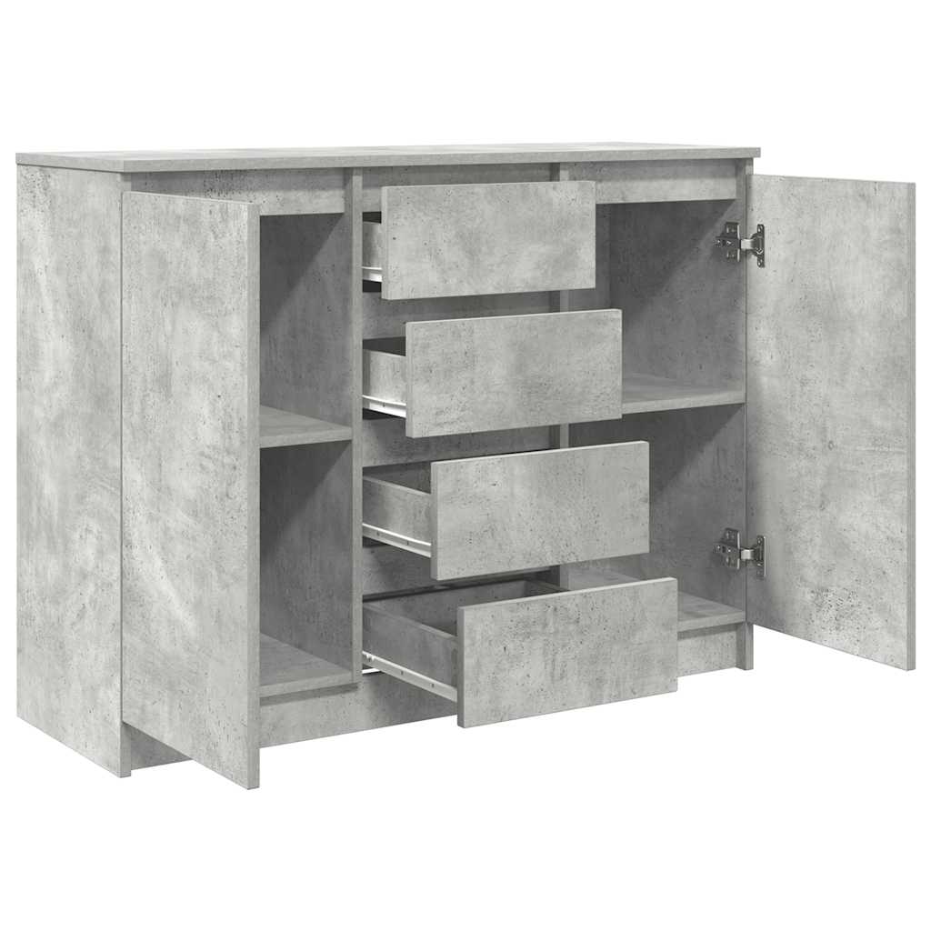 Komoda s ladicama beton siva 100,5x35x76 cm konstruirano drvo