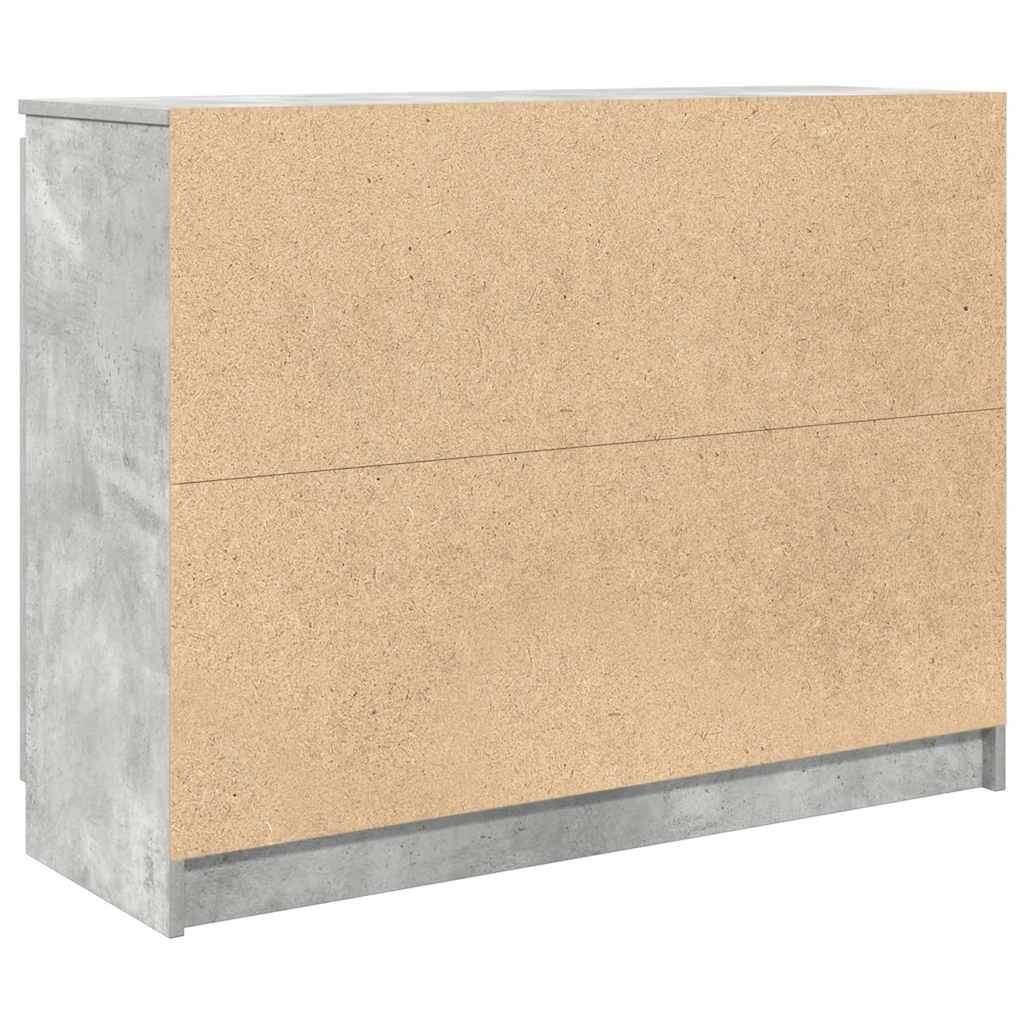 Komoda s ladicama beton siva 100,5x35x76 cm konstruirano drvo