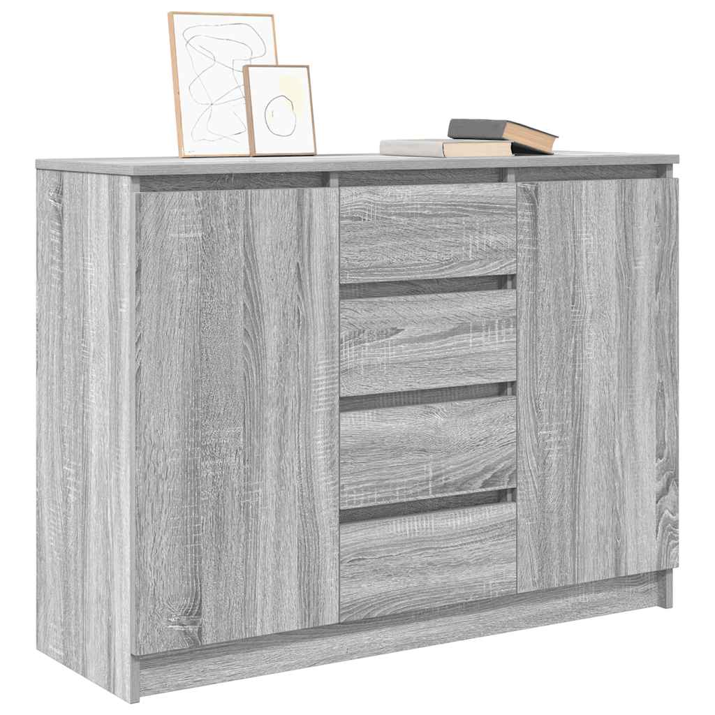 Komoda s ladicom siva sonoma 100,5x35x76 cm konstruirano drvo