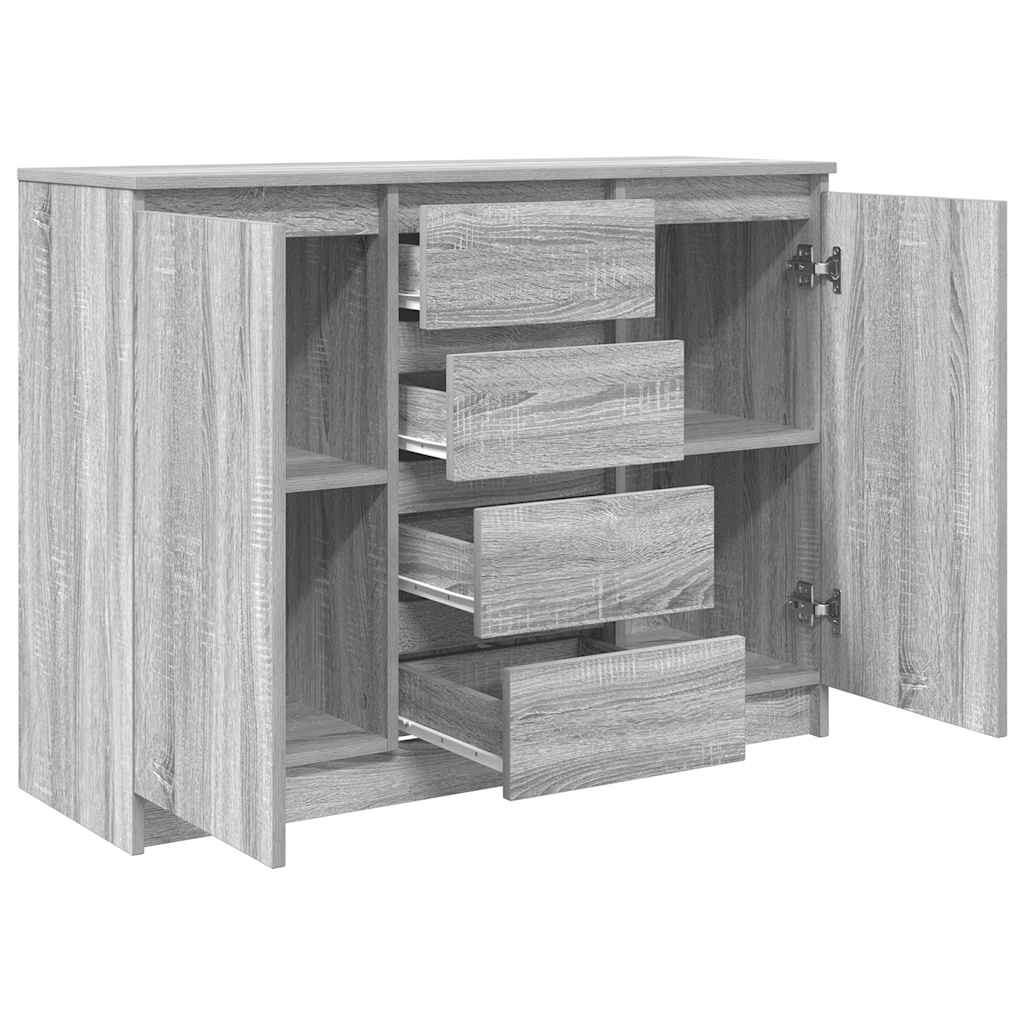 Komoda s ladicom siva sonoma 100,5x35x76 cm konstruirano drvo