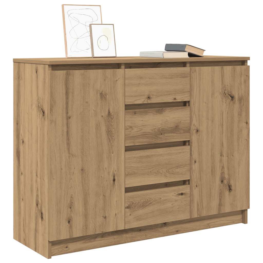 Komoda s ladicama artisan hrast 100,5x35x76cm konstruirano drvo