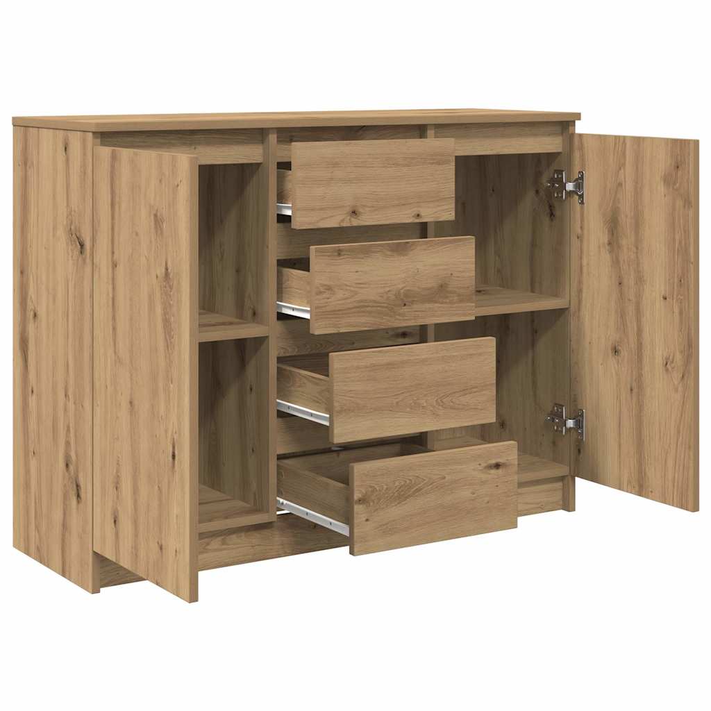 Komoda s ladicama artisan hrast 100,5x35x76cm konstruirano drvo