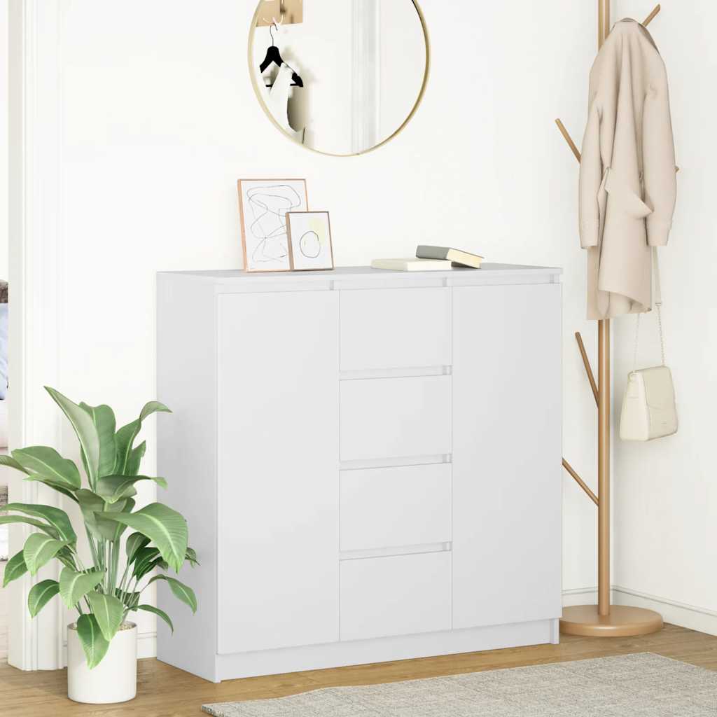 Komoda s ladicama bijela 100,5x35x98,5 cm konstruirano drvo