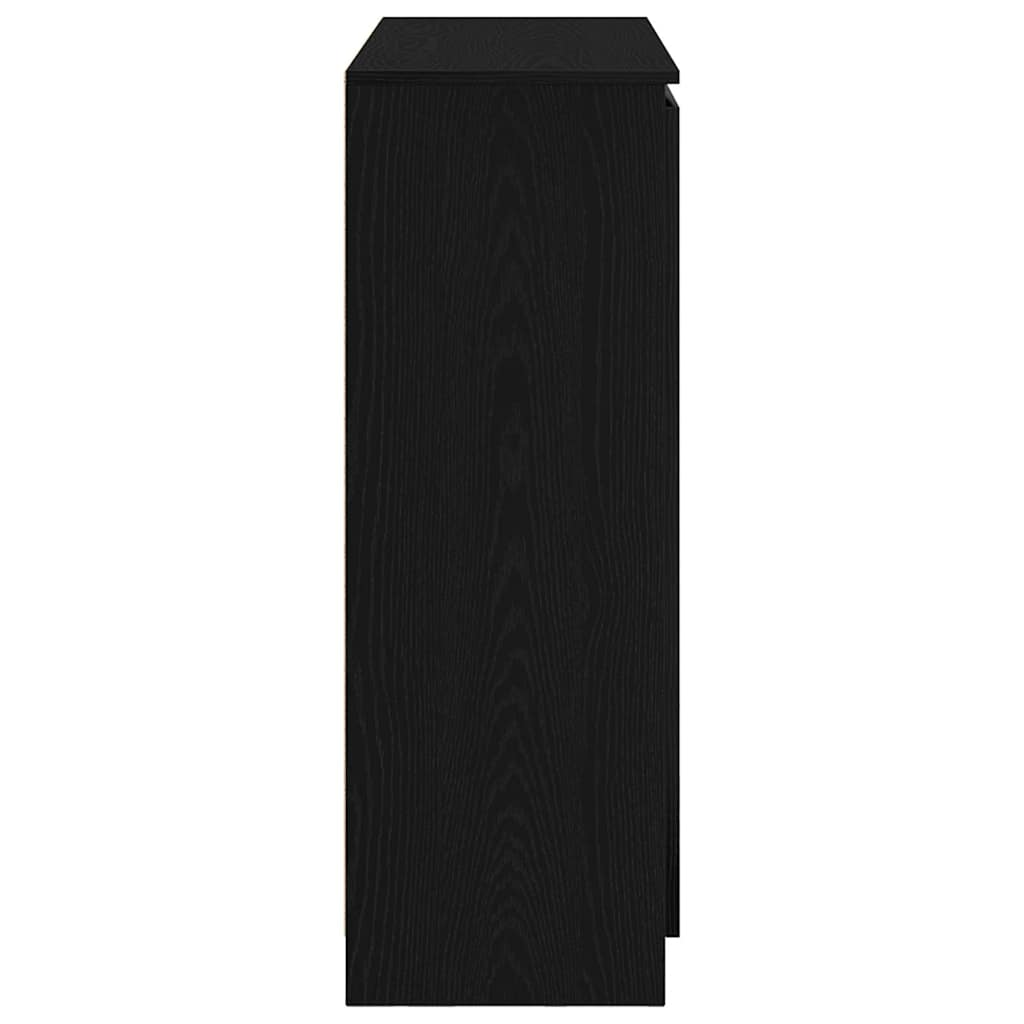 Komoda s ladicama crni hrast 100,5x35x98,5 cm konstruirano drvo