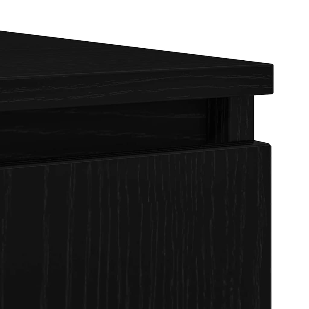Komoda s ladicama crni hrast 100,5x35x98,5 cm konstruirano drvo