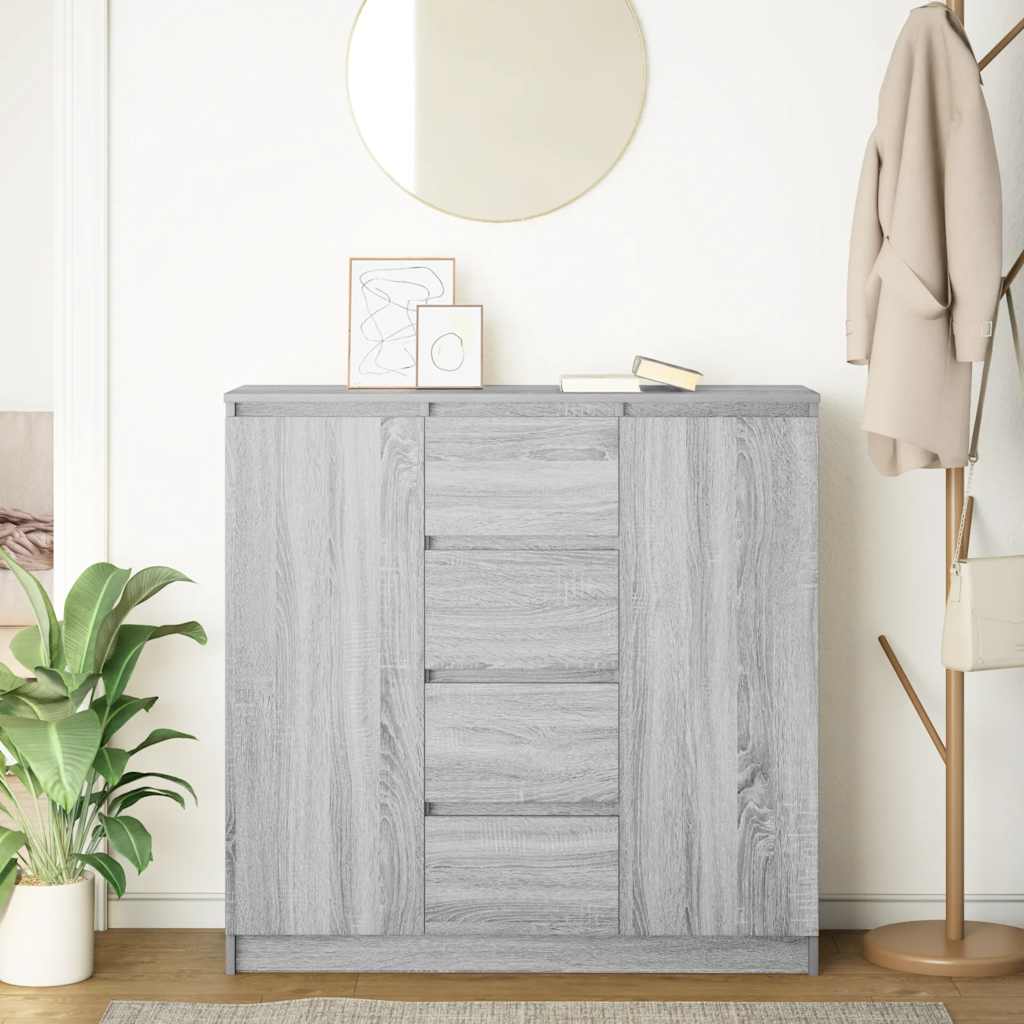 Komoda s ladicama siva sonoma 100,5x35x98,5cm konstruirano drvo