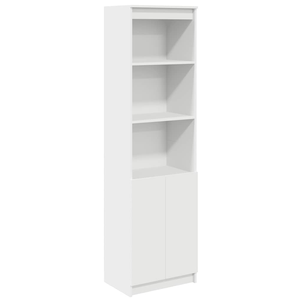 Visoka komoda bijela 50x35x180 cm od konstruiranog drva