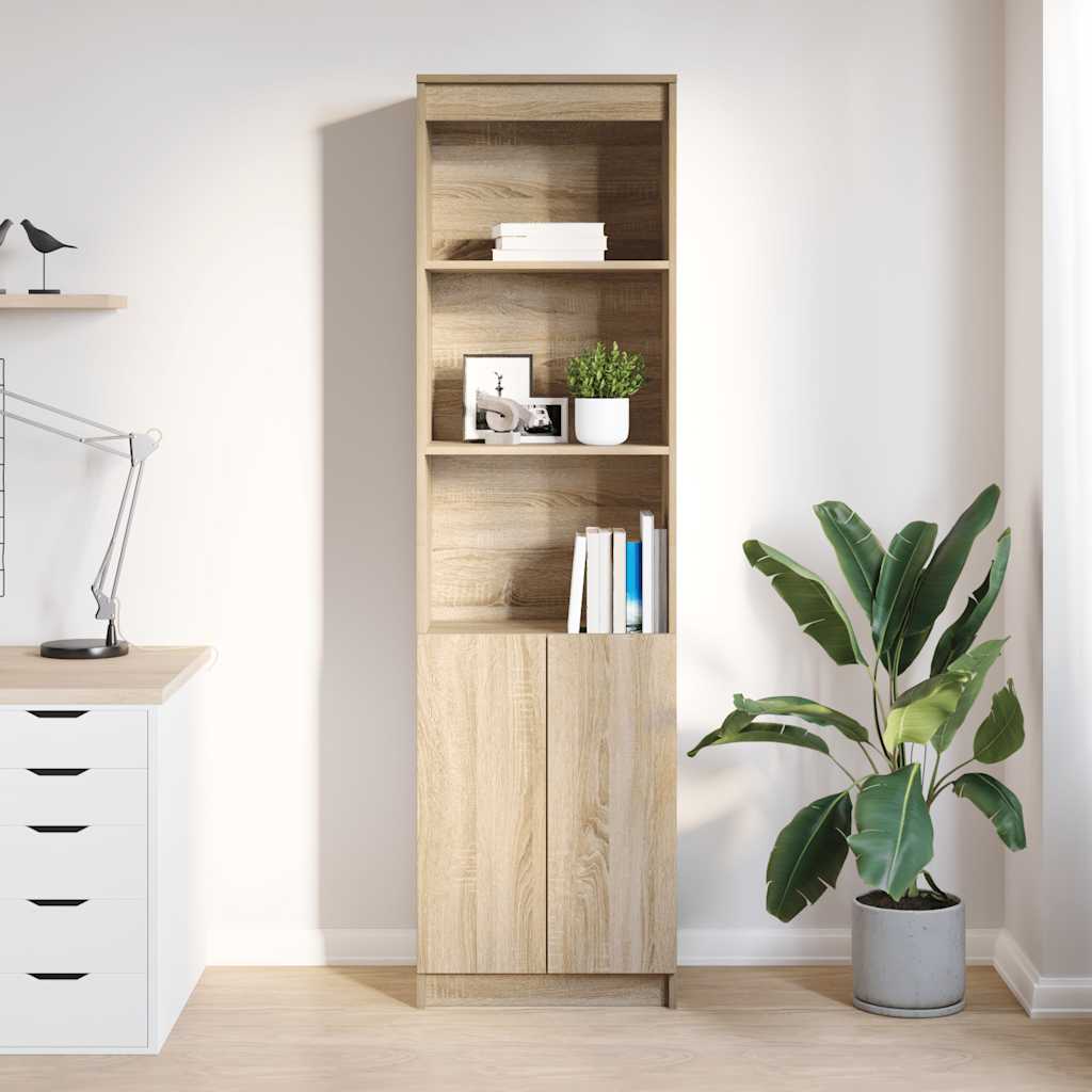 Visoka komoda hrasta sonome 50x35x180 cm od konstruiranog drva