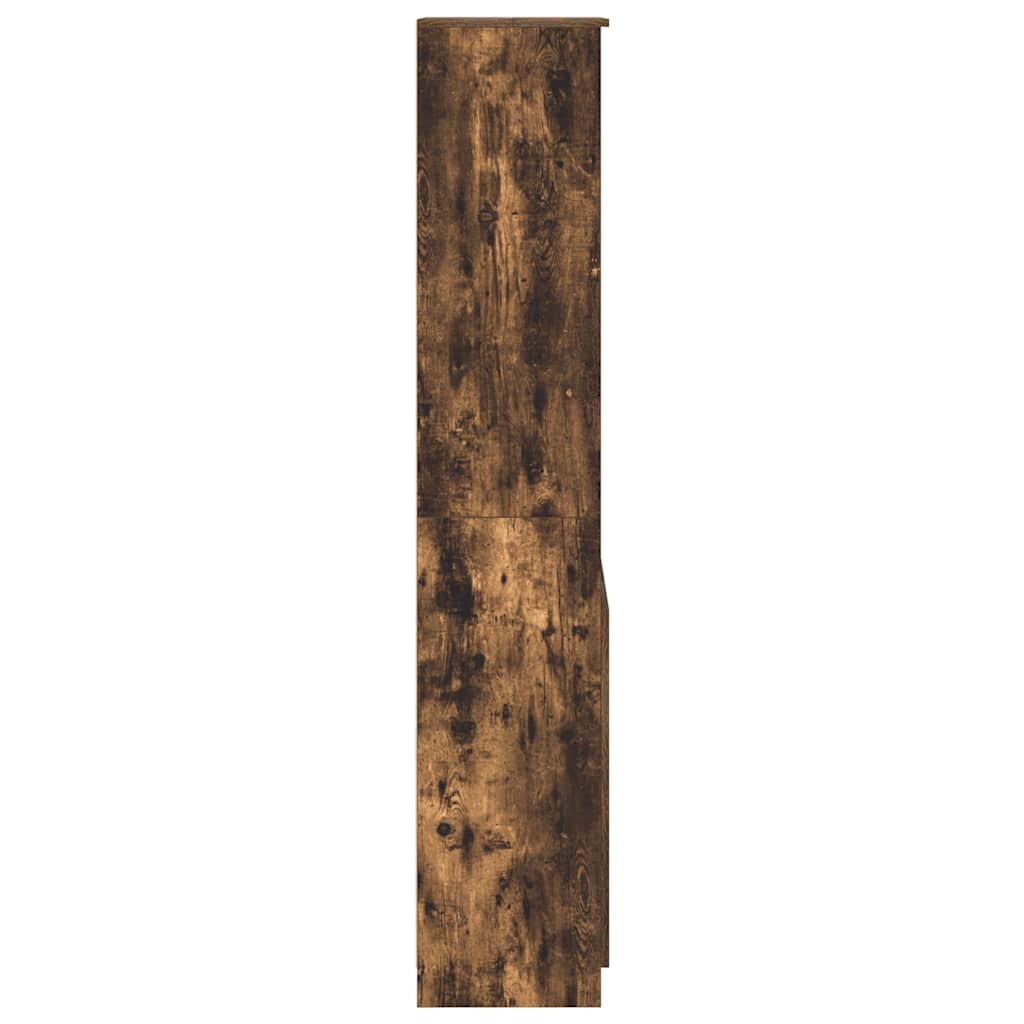 Visoka komoda dimljeni hrast 50x35x180 cm konstruiranog drva