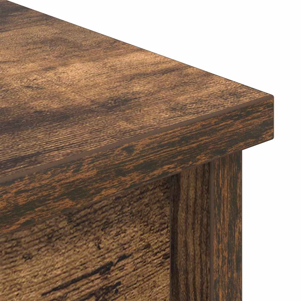 Visoka komoda dimljeni hrast 50x35x180 cm konstruiranog drva
