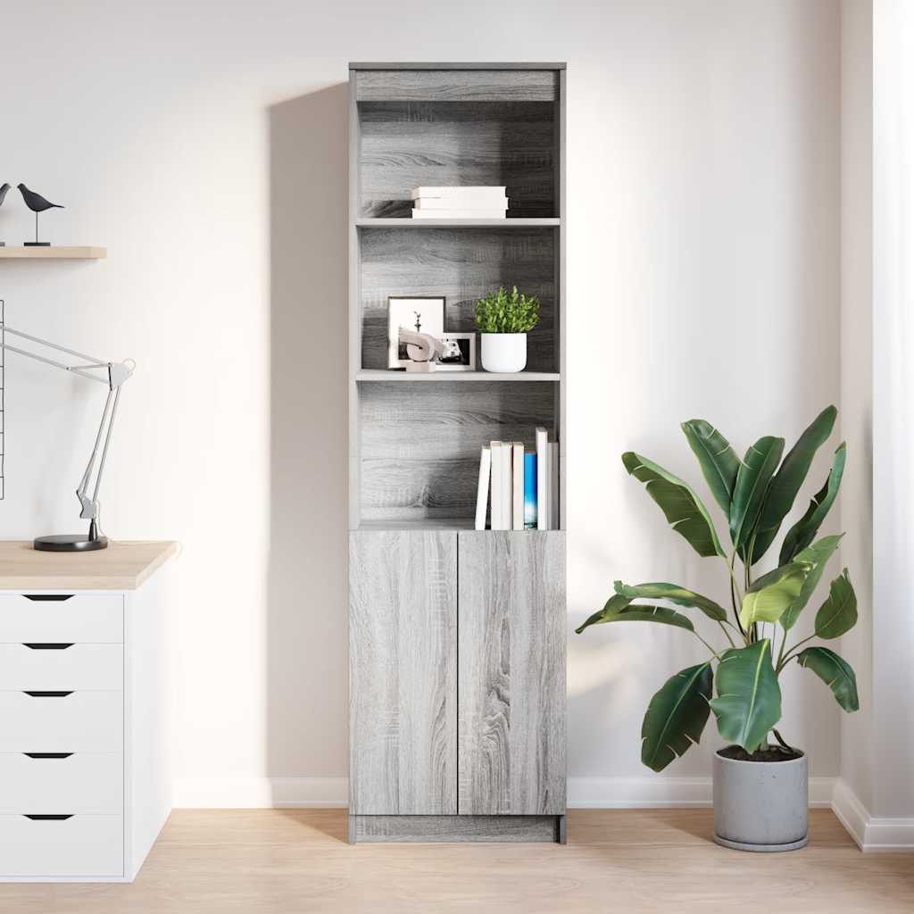 Visoka komoda siva sonome 50x35x180 cm od konstruiranog drva