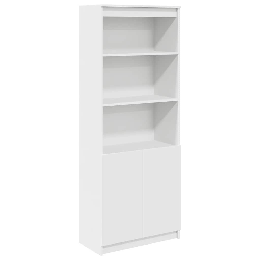 Visoka komoda bijela 70x35x180 cm od konstruiranog drva