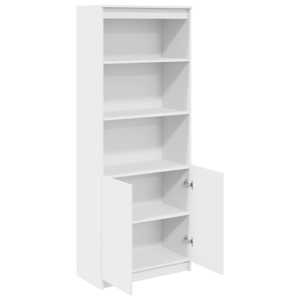 Visoka komoda bijela 70x35x180 cm od konstruiranog drva