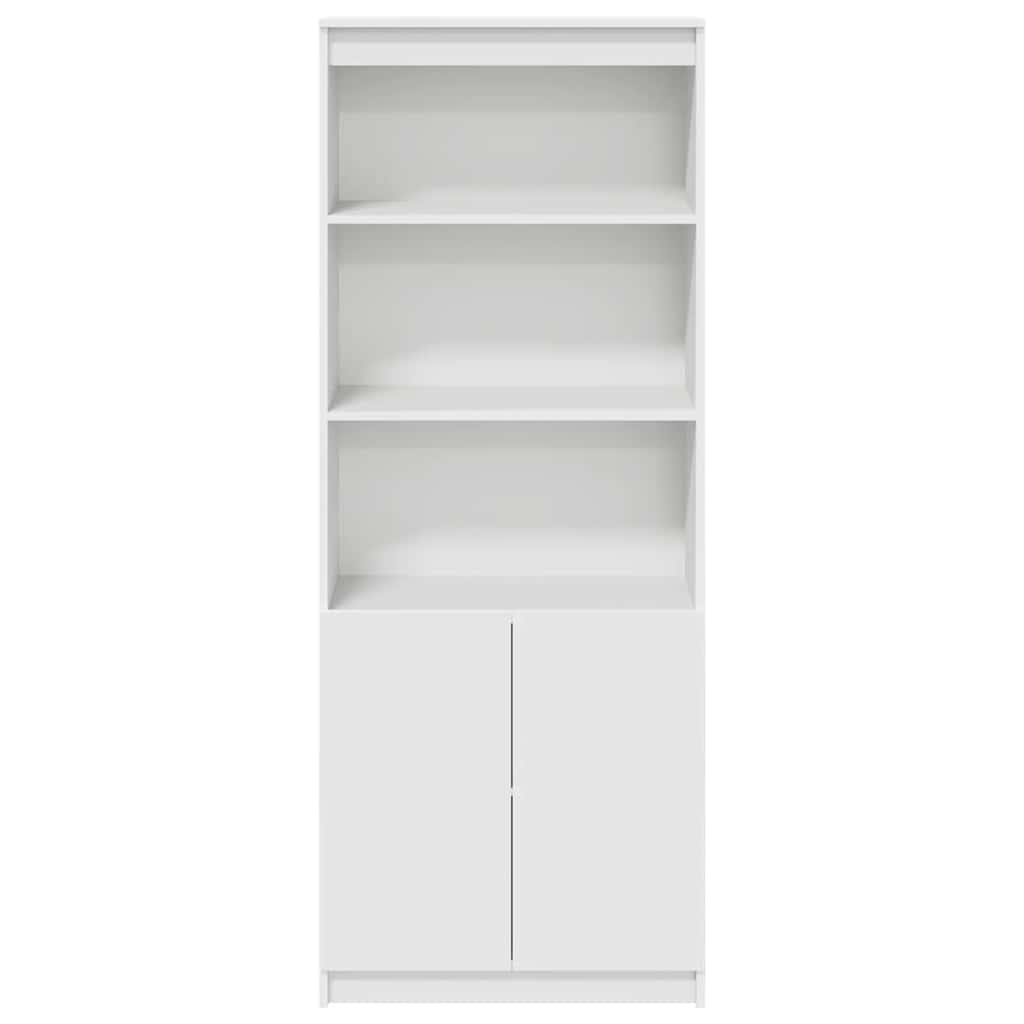 Visoka komoda bijela 70x35x180 cm od konstruiranog drva