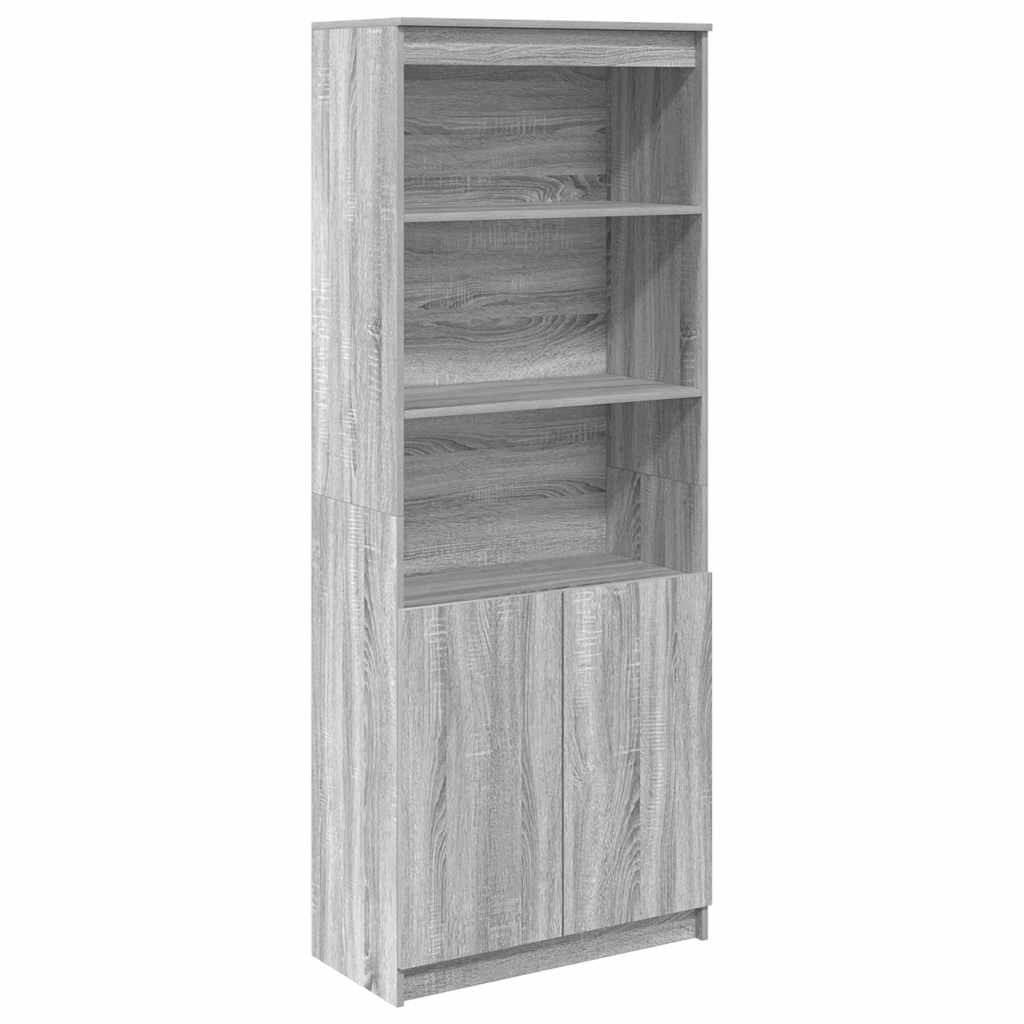 Visoka komoda siva sonome 70x35x180 cm od konstruiranog drva