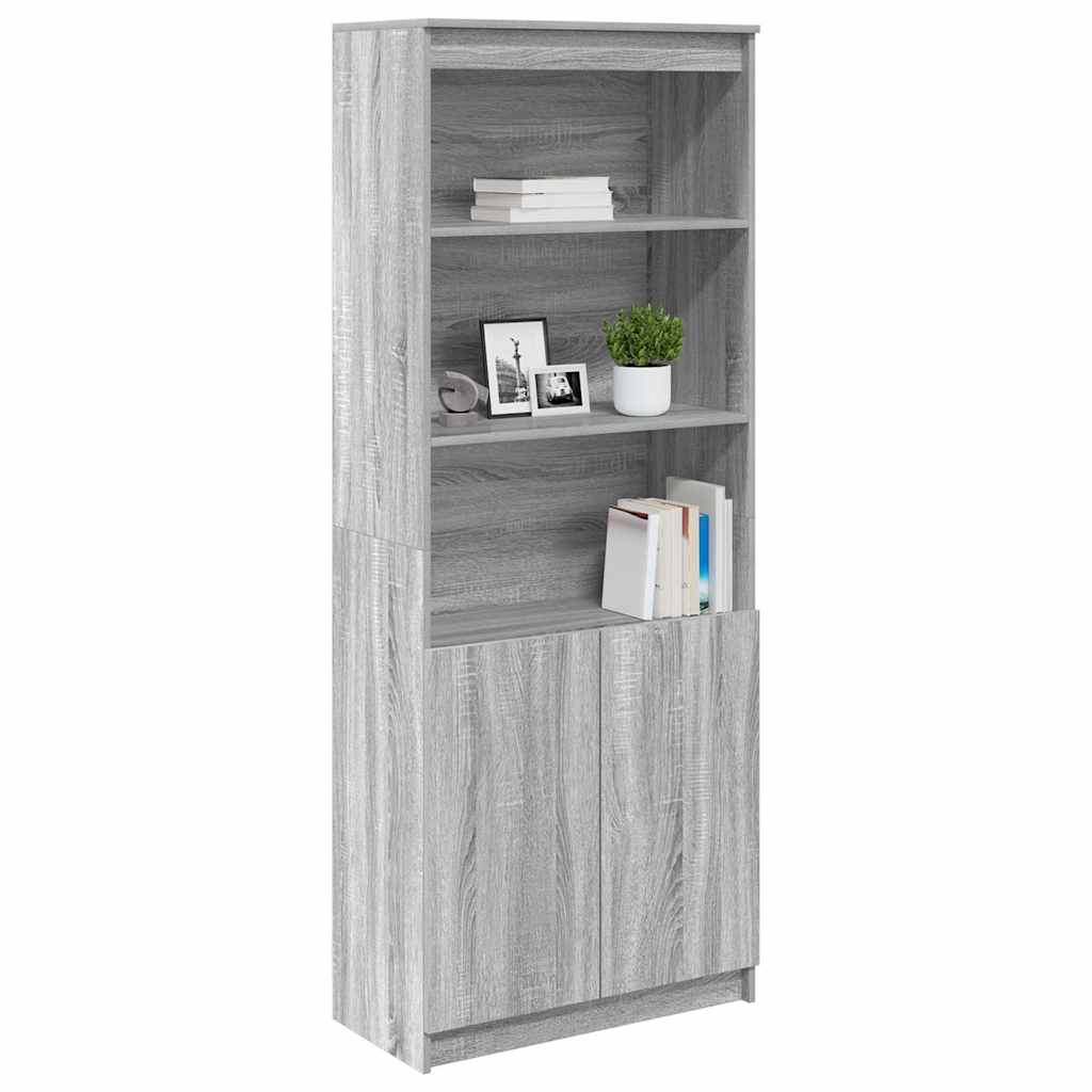 Visoka komoda siva sonome 70x35x180 cm od konstruiranog drva