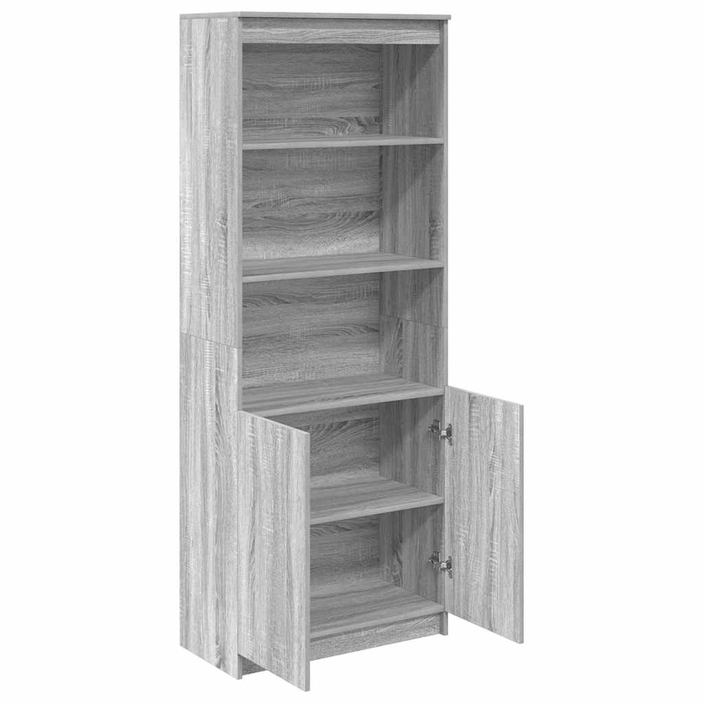 Visoka komoda siva sonome 70x35x180 cm od konstruiranog drva