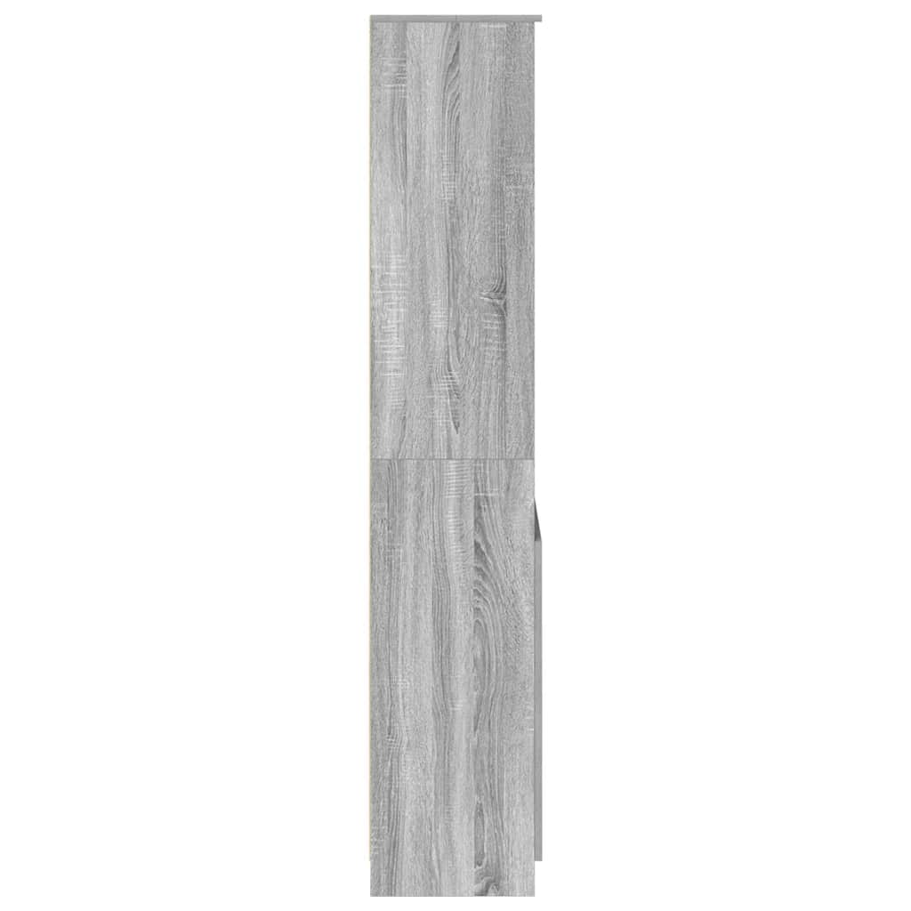 Visoka komoda siva sonome 70x35x180 cm od konstruiranog drva