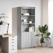 Visoka komoda siva sonome 70x35x180 cm od konstruiranog drva