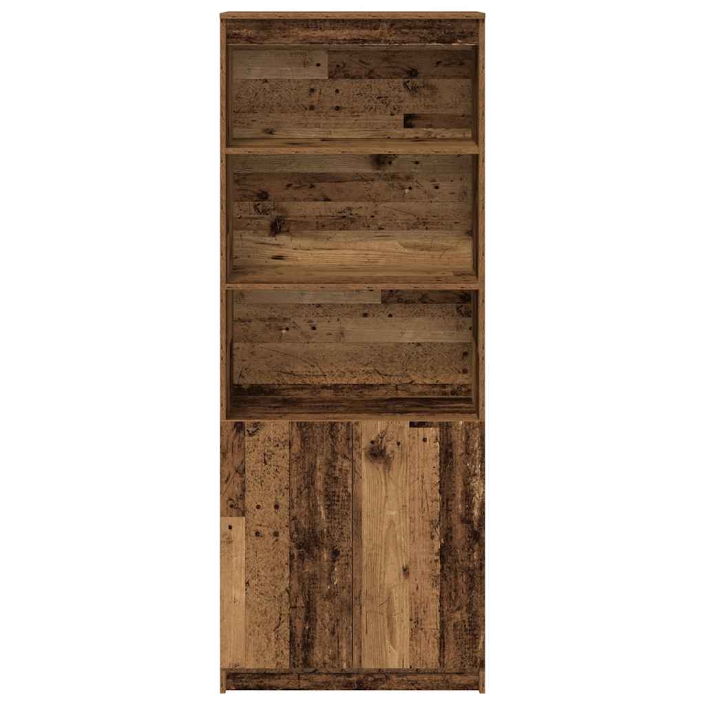 Visoka komoda staro drvo 70x35x180 cm od konstruiranog drva