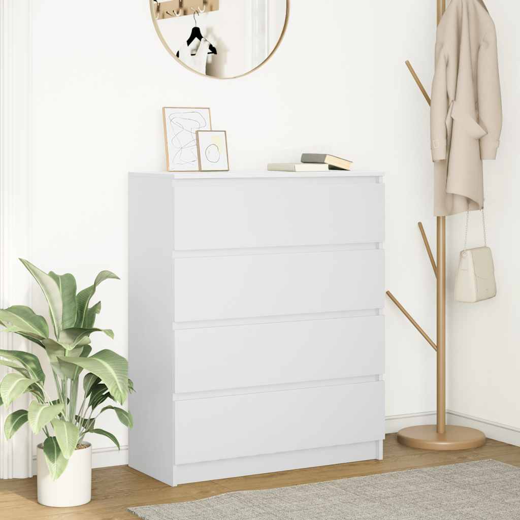Komoda bijela 80x35x99 cm od konstruiranog drva