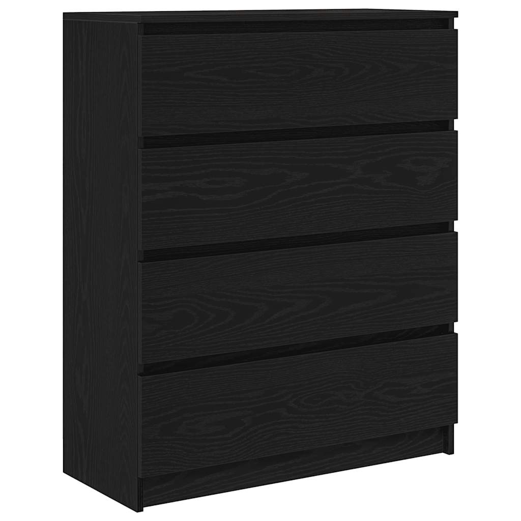 Komoda crni hrast 80x35x99 cm od konstruiranog drva