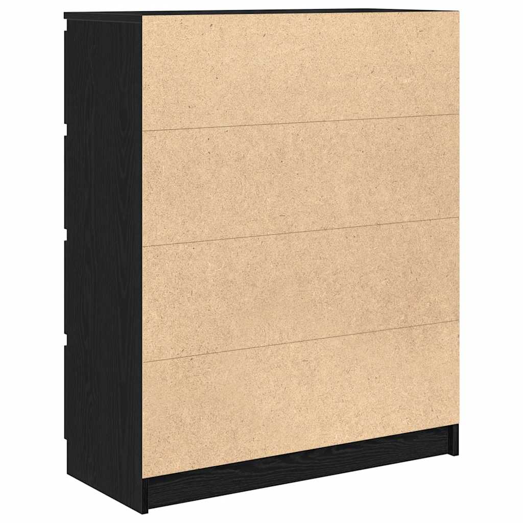Komoda crni hrast 80x35x99 cm od konstruiranog drva