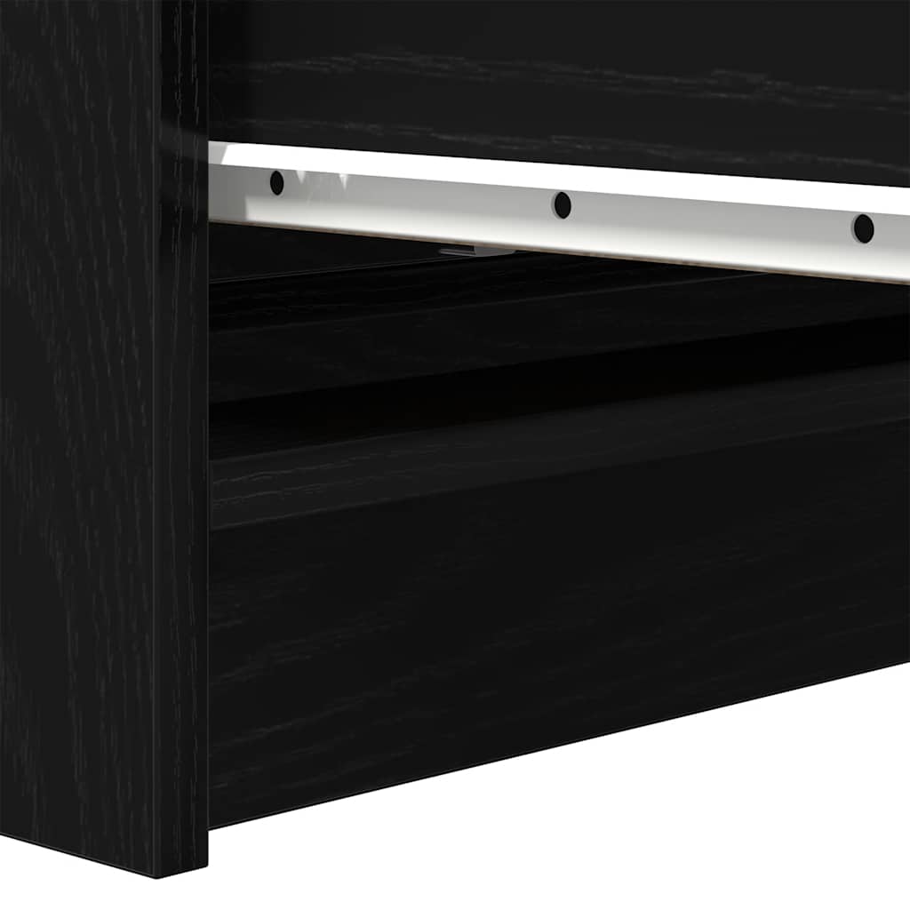 Komoda crni hrast 80x35x99 cm od konstruiranog drva