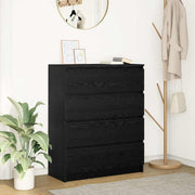 Komoda crni hrast 80x35x99 cm od konstruiranog drva