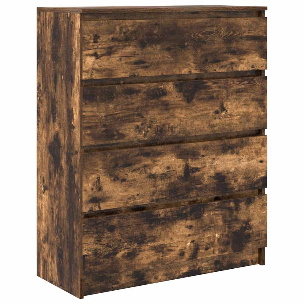 Komoda boja dimljenog hrasta 80x35x99 cm konstruirano drvo
