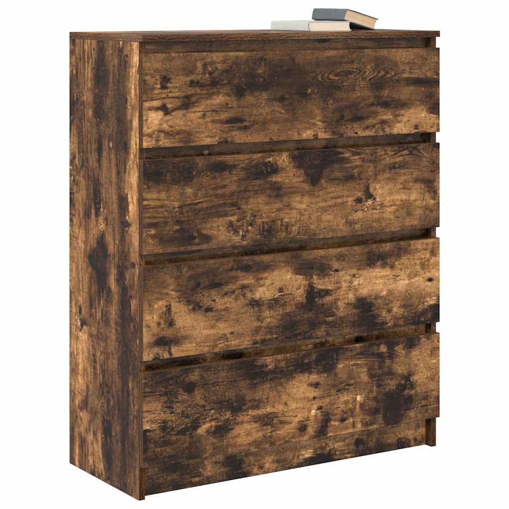 Komoda boja dimljenog hrasta 80x35x99 cm konstruirano drvo
