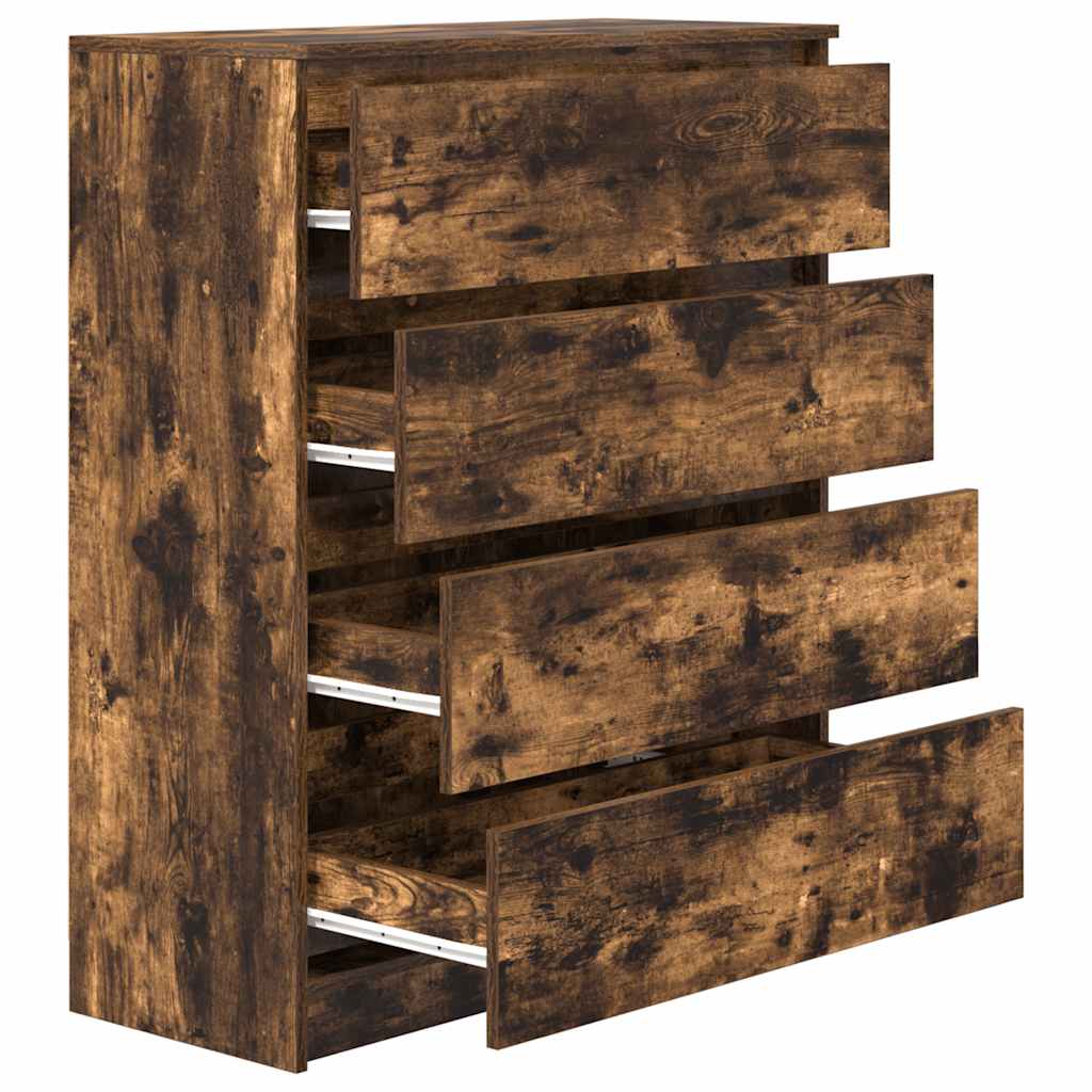 Komoda boja dimljenog hrasta 80x35x99 cm konstruirano drvo