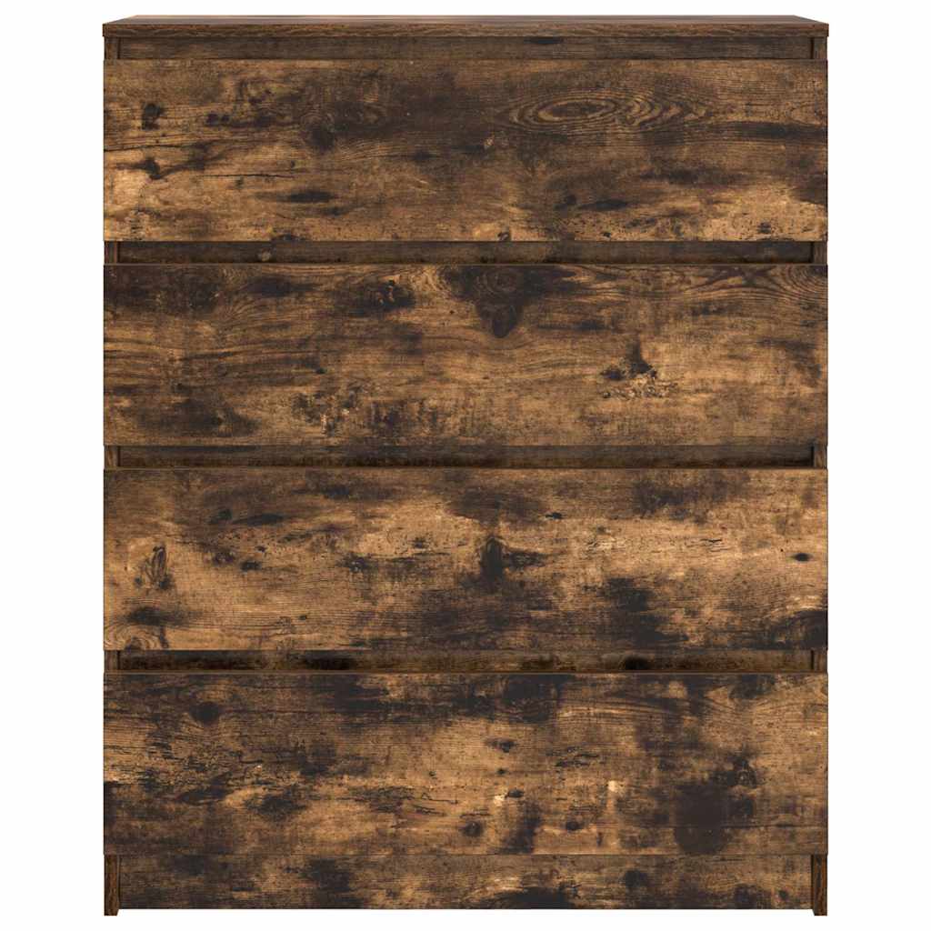 Komoda boja dimljenog hrasta 80x35x99 cm konstruirano drvo