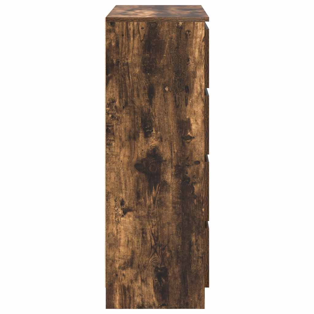 Komoda boja dimljenog hrasta 80x35x99 cm konstruirano drvo