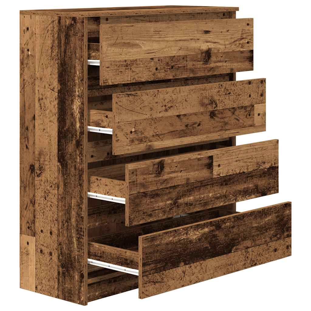 Komoda boja starog drva 80x35x99 cm od konstruiranog drva
