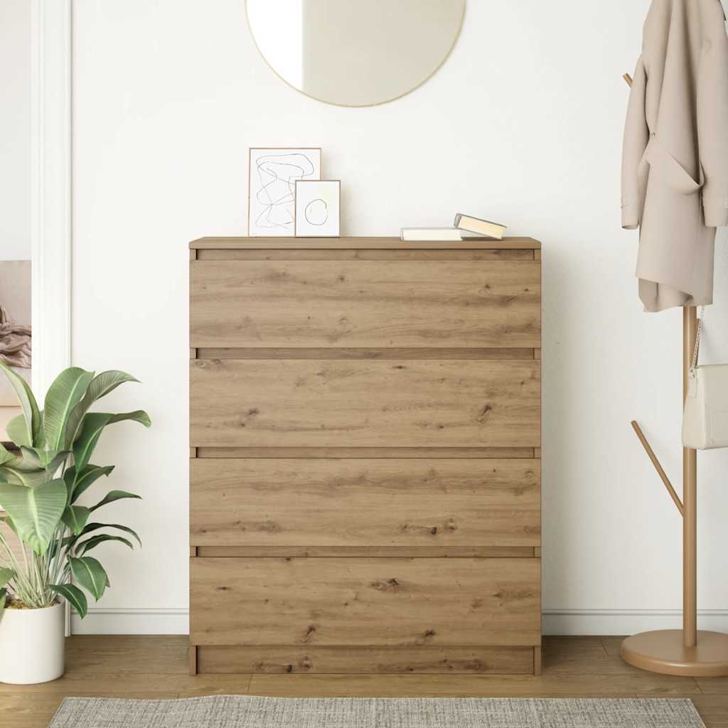 Komoda boja hrasta artisan 80x35x99 cm konstruirano drvo