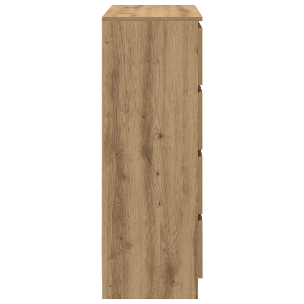 Komoda boja hrasta artisan 80x35x99 cm konstruirano drvo