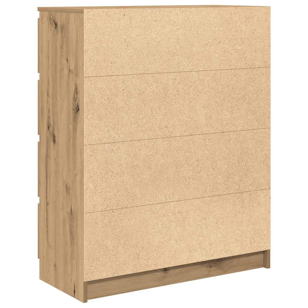 Komoda boja hrasta artisan 80x35x99 cm konstruirano drvo