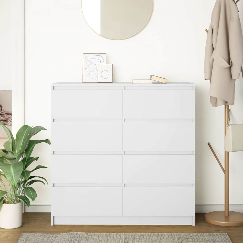 Komoda bijela 100x35x99 cm od konstruiranog drva