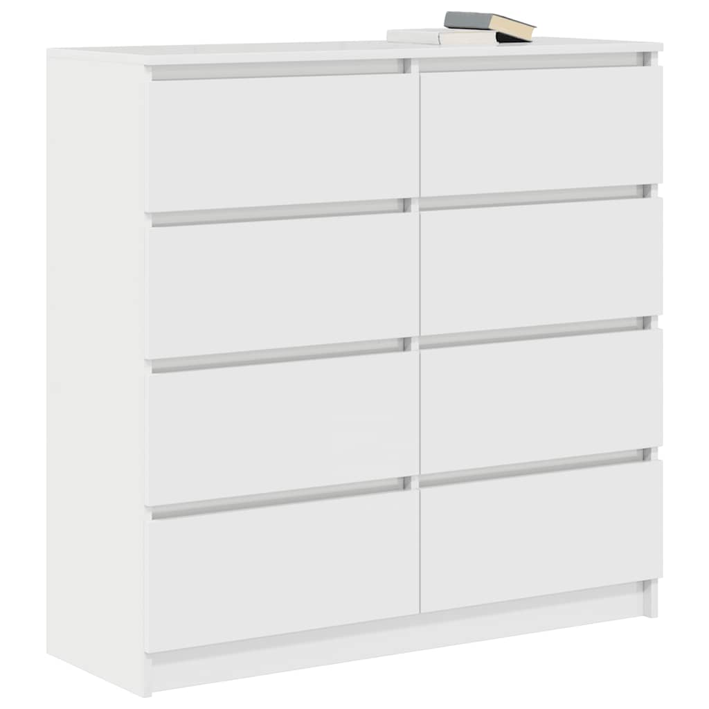 Komoda bijela 100x35x99 cm od konstruiranog drva