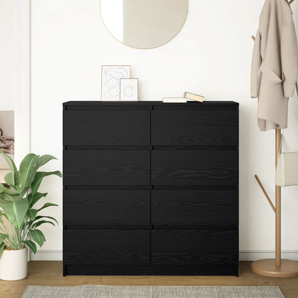 Komoda crni hrast 100x35x99 cm od konstruiranog drva